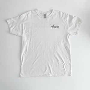 Gilman Dryblend White T-shirt with Dark Grey Valspar Logo - Size L